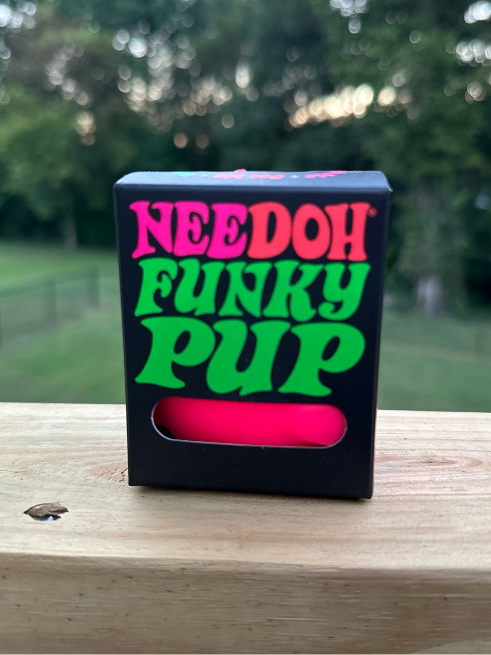 Needoh Funky Pup Authentic Sensory Squish Toy - Pink